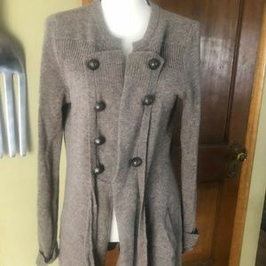 Free people Hippie 100% Wool Sweater Gray L.